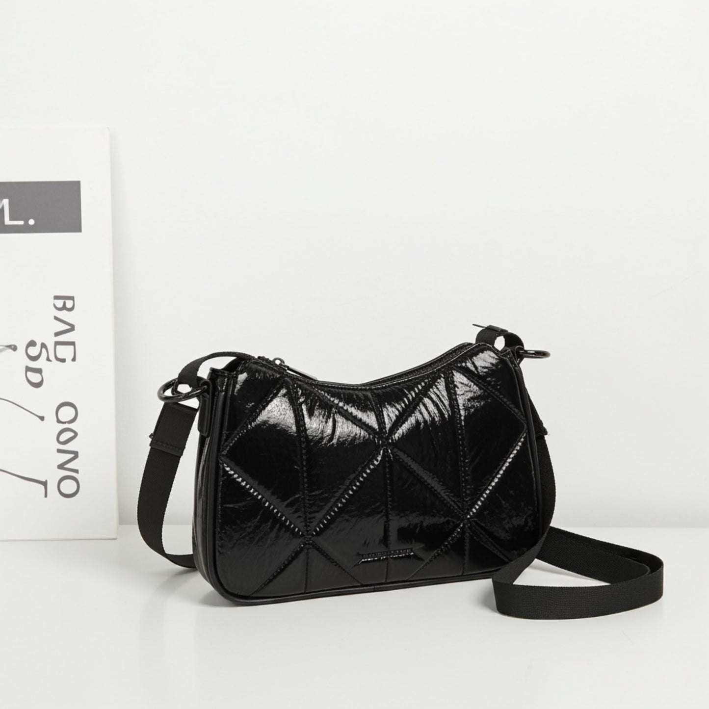 Quilted Black Sling Bag