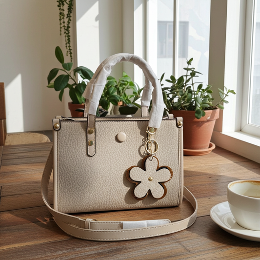 Buy Handbag with Flower Charm