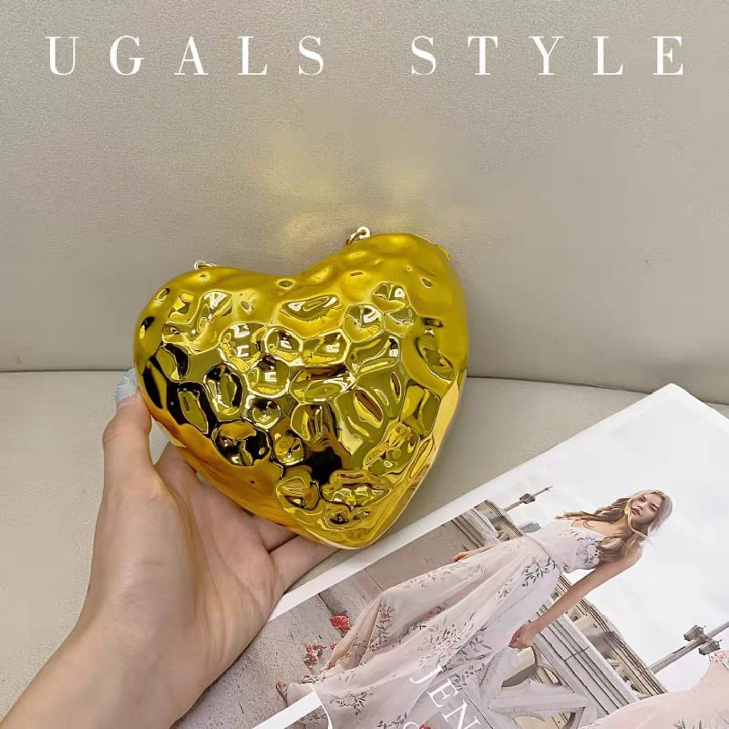 Heart shaped mini clutch