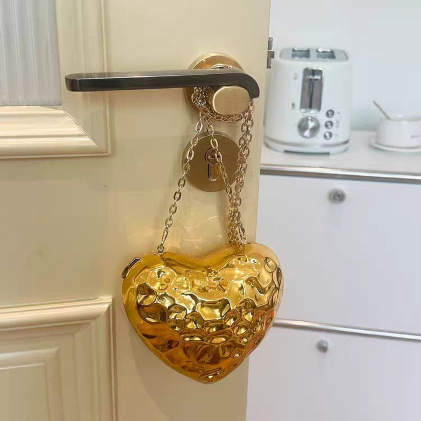 Heart shaped mini clutch